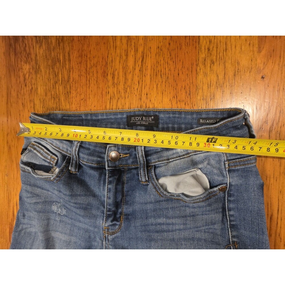 Judy Blue Angie Mid Rise Distressed Skinny Jeans Womens 9 29 Blue Denim 28x25 - Picture 4 of 11